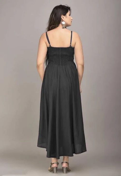 Black Minimal Maxi Dress